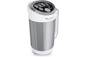 Moulinex LM841110 Easy Soup, Soup Maker con Acciaio Inossidabile, Facile Da Usare per Preparare Zuppe e Frullati, Capacità 1.2 Litri, 4 Programmi di Cottura e Sistema di Mantenimento al Caldo