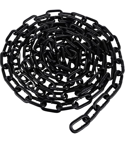 Produktbild von YAYODS 8m Kette Aus Carbonstahl – 4mm Glieder, Verzinkt, Geschweißt, Für Hängelampen, Tore, Schaukeln & Fahrradschloss