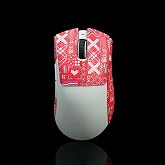 Hokeyio Fare kavrama bandı Razer Deathadder V3 Pro profesyonel kaymaz emmek ter dayanıklı Printsteam kırmızı 0.5mm