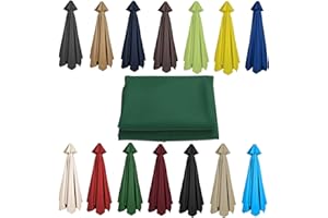 CMJYMX 2M 2.7M 3M Umbrella Replacement Parasol Canopy, UV50+, Waterproof, 6/8 Ribs Sun Umbrella Replacement Cloth Garden Canopy Cover Replacement Cover