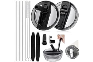 TZEKING 2025 Zdejmowana pokrywka Stanley Cup zabezpieczona przed wyciekiem, zestaw 2 sztuk, łatwe do czyszczenia 360°, odporne na pleśń, pyłoszczelne, zapasowe pokrywki