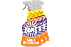 Cillit Bang Cal y Suciedad, potente limpiador baño, cocina, formato spray - Pack de 3 x 1 L, total 3 L