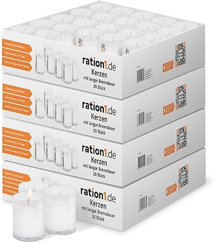 5 Überlebenskerzen - 30 Stunden Brenndauer, Windstabil & Rauchfrei Für Camping & Notfall