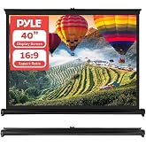 Pyle Upgraded 2018 Portable Projector Screen - Mobile Projection Screen Stand, Lightweight Carry &amp; Durable Easy Pull Out Syst