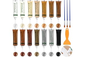 HANGGON Kit Reparation Parquet, Réparation du Bois 14 Couleurs, Kit de Restauration du Bois, Kit de réparation de meubles, Réparation de Parquet pour Les Rayures, Les Fissures et Les taches