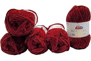 ILKADIM EXPORT Himalaya Dolphin Star - Ovillo de lana para tejer (5 unidades, 100 gramos, 500 g), color burdeos