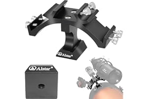 A ALSTAR Alstar Dreifach-Teleskop-Finder-Halterung – Aluminium Tri Multi Finder Zielfernrohrhalterung Teleskop Zubehör – Installieren Sie DREI Detektoren mit nur Einer Halterung – Schnellschiebschuh-Design