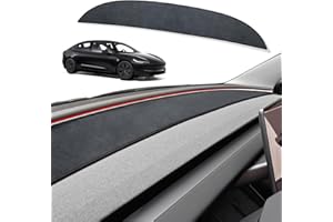 ‎BESTEVMOD BestEvMod für Tesla Refreshed Model 3 Highland Dashboard Abdeckung Matte Zubehör, Dash Pad Dash Matte Abdeckung Sonnenschutz Keine Blendung Kompatibel mit 2024 Tesla Model 3 (Flanell)