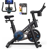 MERACH Home Exercise Bike with Adjustable Resistance, Quiet Stationary Bike with LED Monitor, Comfortable Seat Cushion, Own A