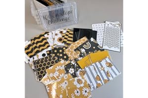 LUCKKY 100 Envelope Challenge Box Set, 100 Envelopes Money Saving Challenge, Easy and Fun Way to Save $5,050, Cash Savings Challenge Envelopes Kit with Box (B)