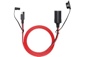 PNGKNYOCN Cavo di prolunga da 1,5 m 14AWG SAE a femmina per presa accendisigari 12 V-24 V per connessione rapida SAE