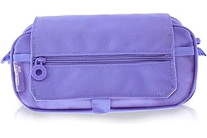 PracticOffice - Estuche Triple de espaciosas Secciones Interiores con Cierre de Cremallera Individual, Funda para Suministros Escolares