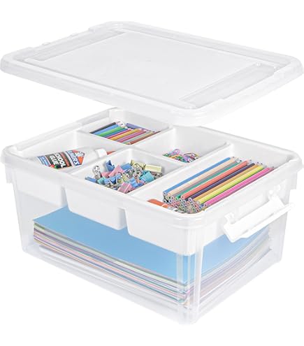Sunware Q-Line Opbergbox met Inzet 15L Transparant/Grijs