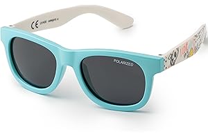 Kiddus Occhiali da Sole per Bebe, Bambino e Bambina, Polarizzati, per Bambini da 8-24 mesi, Protezione UV400 CAT3, Aste Flessibili senza BPA