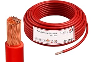ALPTEG H07V-K Batteriekabel -Meterware 50 mm² Rot
