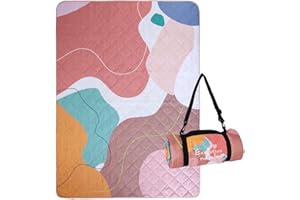 Exclusivo Mezcla Waterproof Picnic Blankets Outdoor Multipurpose Rugs for Camping, Travel, Park, Beach, Garden, 3-Layer 150x200 CM Large Sandproof Beach Blanket