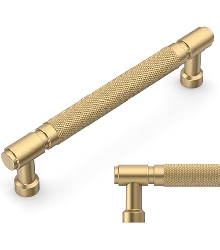 10 Pack Antique Brass Cabinet Pulls - 4 Inch Hole Centers, Vintage Style For Kitchen & Furniture