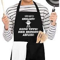 Popuppe Grillschürze Schwarz, BIN AM GRILLEN Kochschürze Lustiges Geschenk für Papa & Opa zum Weihnachten Vatertag…