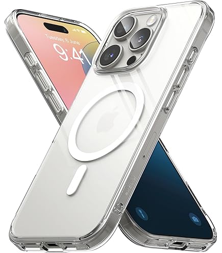 Ringke Silicone Magnetic voor iPhone 16 Case MagSafe - Magnetisch Draadloos Schokabsorptie Flexibele Soft Feel Siliconen Hoesje Cover - Blue