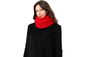 DonDon halsduk damer vinter sjal scarf stickad halsduk loop tube varm mjuk