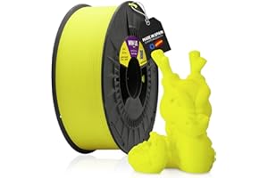 WINKLE FEED YOUR PRINTER WINKLE Filamento PLA HD Fluorescente Amarillo Eléctrico | Filamento Impresora 3D | Filamento PLA 1,75mm 300g | PLA Amarillo | Precisión Dimensional | Aspecto Fluor | Bobina 300g