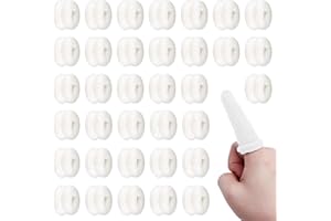 BORISCA 35 Pièces Pansement Doigt, Blanc Bandage Tubulaire Doigt Respirant Protege Doigt pour Premiers Secours Pansements Doigts Cuisine pour Protéger les Doigts Blessés