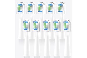 YUNCHI Zestaw 10 zapasowych szczoteczek kompatybilnych z elektryczną szczoteczką do zębów Bitvae D2, wymienne główki szczoteczek do zębów, zapasowe główki, końcówki, szczoteczki nasadzane kompatybilne z