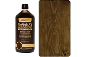 Littlefair's Tinte para Madera 1ltr - Acabado Premium, Fácil de Usar y Limpiar Tinte Madera - Basado en Agua, Seguro y Ecológico - Disponible en Muchos Colores - Color: Nogal oscuro