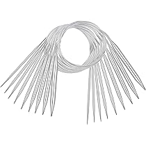 11 paar roestvrijstalen rondbreinaalden professionele haaknaald weave set metalen rondbreinaalden set in verschillende maten 1,5 mm tot 5 mm (80 cm