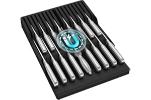 Lifewit Organizador Cuchillos Cajon, Porta Utensilios de Cocina para 16 Knives y 1 Afilador (no Incluido), Bloque Plástico para Cuchillo de Chef y Bistec, Juego de Almacenamiento con Soporte, Negro