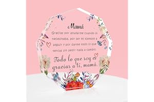 RATIFYALE Regalo para Madre, Regalo dia de La Madre, Placa Acrílica, Regalos para Madres, Regalos Mama, Regalos Originales para Madres, Regalo para Una Madre, Regalos Madres, Regalo Madre Cumpleaños Navidad