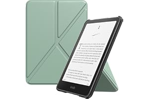 MoKo Case for 7" Kindle Paperwhite 12th Generation 2025/2024, Agave Green | for Kindle Colorsoft 2024/2025, Standing Shell Case with Magnetic PC Back Cover, Kindle 7 inch Case with Stand