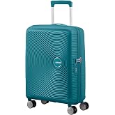 American Tourister Soundbox Cabin Trolley Case, 55 cm | Jade Green, Expandable Hardcase, 55H x 40W x 20D cm, 35.5/41 L, 5.73