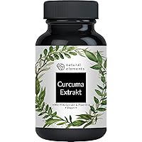 Curcuma Extrakt Kapseln - Curcumingehalt EINER Kapsel entspricht dem von ca. 10.000mg Kurkuma - Hochdosiert aus 95…