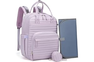 Sea choice Baby Fasciatoio Zaino per Pannolini con Tasche Isolate Zaino per Pannolini con Fasciatoio per Mamme Papà Elegante Borsa da Viaggio per la Cura del Bambino