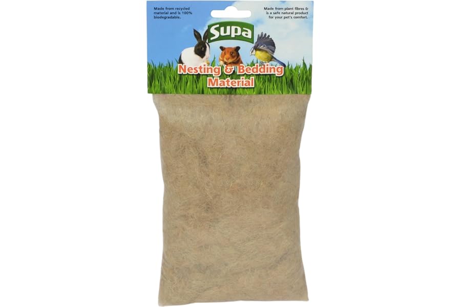 Supa Natural Bedding & Nesting Material For Birds & Small Animals, Environmentally Friendly Jute Fibre. Makes A Warm Cosy And Safe Nest