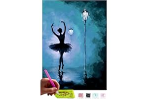 MISHBAY Diamond Painting Mosaico DIY 5D Kit Completo | bailarina | Ricamo | Pintura Diamante | Pittura per numeri Diamante | Decorazione Pittorica, murale per la casa | Arts Craft