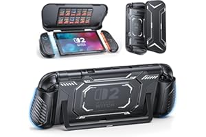 FASTSNAIL Schutzhülle für Nintendo Switch 2 für Joycon 2, Case Hülle mit Frontabdeckung für Switch 2 Controller, Abnehmbare JoyCon2-Schutzhülle, Fasst bis zu 12 Spielkarten