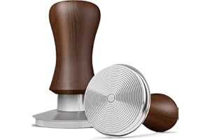 KYONANO Tamper 58,5 mm, cafetera de café expreso, elegante prensa de fuerza decente, calibrada a presión de contacto de 30 libras, acero inoxidable 304, accesorios para máquina de café expreso