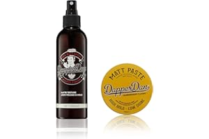 ‎DAPPER DAN Dapper Dan, Matt Paste, Strong Flexible Hold 1 x 100ml & Dapper Dan Sea Salt Spray Textured Matt Finish 1 x 200ml, Duo Pack