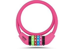 Büchel Fahrradschloss Kinder I Farbenfroh und ohne Schlüssel I Zahlenschloss fahrrad, fahrrad zubehör kinder, kinder fahrrads