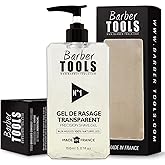 ✮ BARBER TOOLS ✮ Gel de afeitado transparente de 150 ml - Para un afeitado preciso de los contornos de la barba (visibilidad,