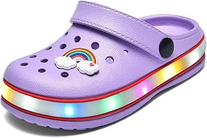 VIYEAR Kinder Jungen Mädchen LED Clogs Süße leichte Sommer Hausschuhe Garden Beach Sandalen
