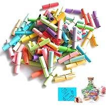 120 Lose Zum Selber Beschriften – Bunte Mischung, 6 X 3 Cm – Für Adventskalender, Geburtstag, Geschenke