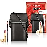L'Orèal Paris, Borsino con Rossetto Satin Color Riche 226 Rose Glacé e Matita Nera Le Khôl Naturel Paradise, Per un Trucco De