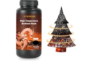 SCULOKIC Resin 3D Drucker 1000g Hochtemperaturbeständiges 3D Druckerharz Bis zu 280°C Flüssigphotopolymer Resin für LCD/SLA/DLP-3D-Drucker (Schwarze)