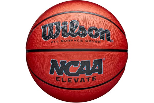 Wilson Ballon de Basket-Ball NCAA Elevate, Basket-Ball Intérieur et Extérieur