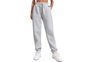 PINSPARK Damskie joggery z podszewką polarową zimowe spodnie sportowe na co dzień grube ciepłe spodnie z kieszeniami