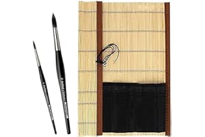 DAVINCI Da Vinci Casaneo Série 5598 Pinceau aquarelle français n° 6 .12 Fabriqué en Allemagne + pince en bambou 28 x 27 cm