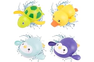 Venditer Juguete Baño Bebe, Juguetes de Baño para Bebé 1 2 3 Años, Juguetes bañera Piscina Playa, Juguetes Piscina Bebe, Juguetes Bañera Pingüino Tortuga, Regalo Bebe 1 año
